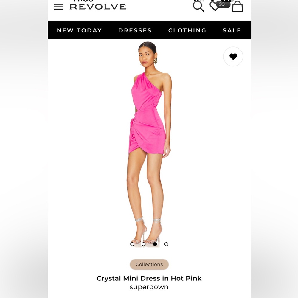 superdown Hot Pink Crystal Mini Dress